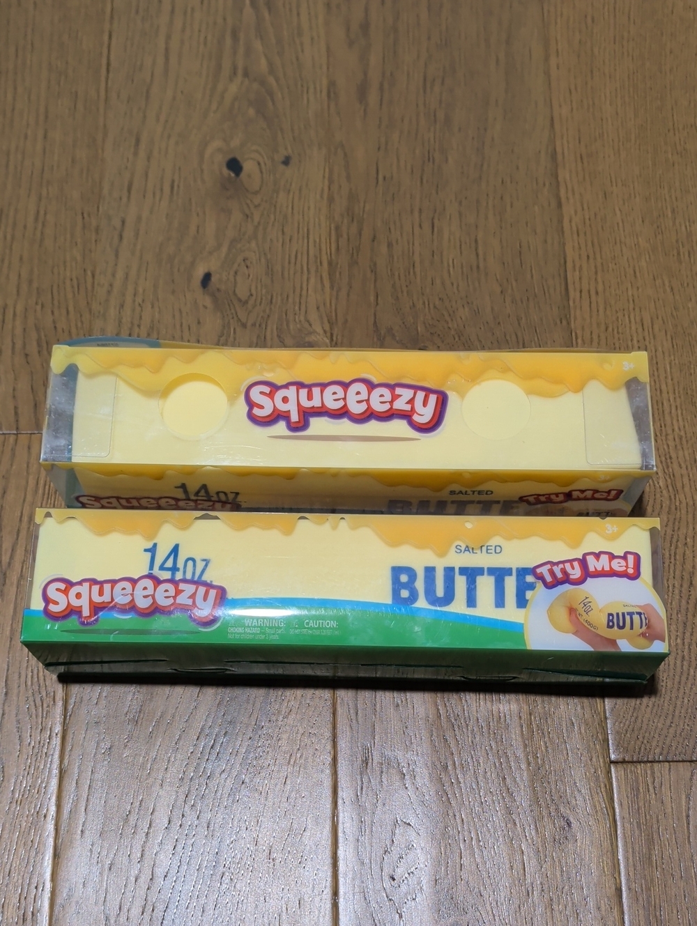 Squeeezy Yellow Butter Party Favor - Novelty Squeezable Toy Bundle of 2